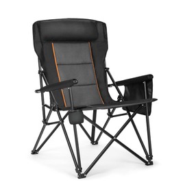 ALPHA CAMP Heavy Duty High Back Camping Chairs with Cup Holder Oversized Folding Chair Outdoor Chair with Headrest,Lawn with Side Pocket for Lawn, Sports and Fishing, 500lbs,1PC