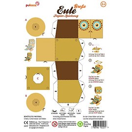 Forum Traiani Owl Large - Forest Animals Pack of 2, Craft Sheet for Paper Models, Cardboard Model Making, Crafts with Paper for Boys and Girls