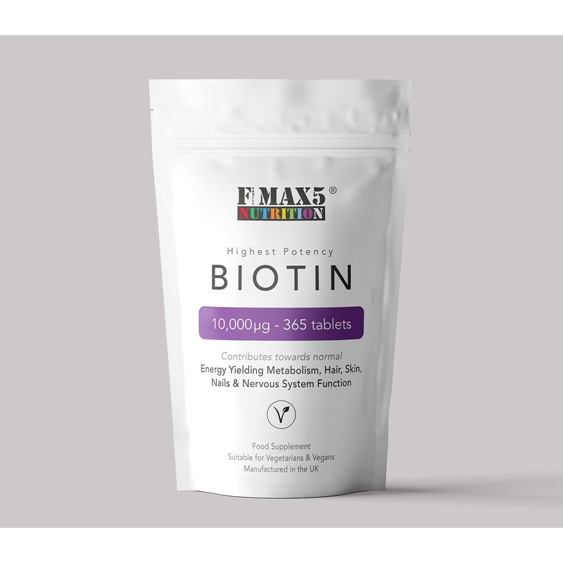 Biotin Hair Growth Supplement, 30-365 Tablets (1 Month to Full