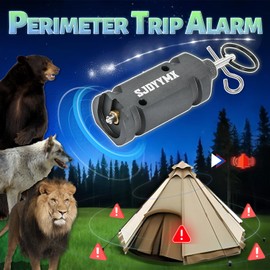 Trip Wire Alarm Device 12 Gauge Camping Trip Alarm for Camp Safe Property Safety Tent Alarm Outdoor Travel Security Perimeter Trip Alarm Early Warning Security System Line Scare Animals Aluminum