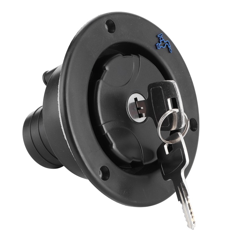 Round Water Inlet Fill Lock Tank Filling Port W/Key for