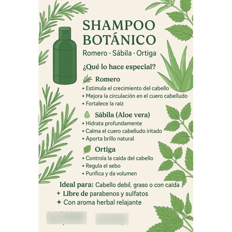 Shampoo Herbal Fortalece Nutre E Hidrata Romero 500ml Ecomar