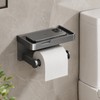 Toilet Paper Holder with Shelf for Bathroom – Aluminum Alloy