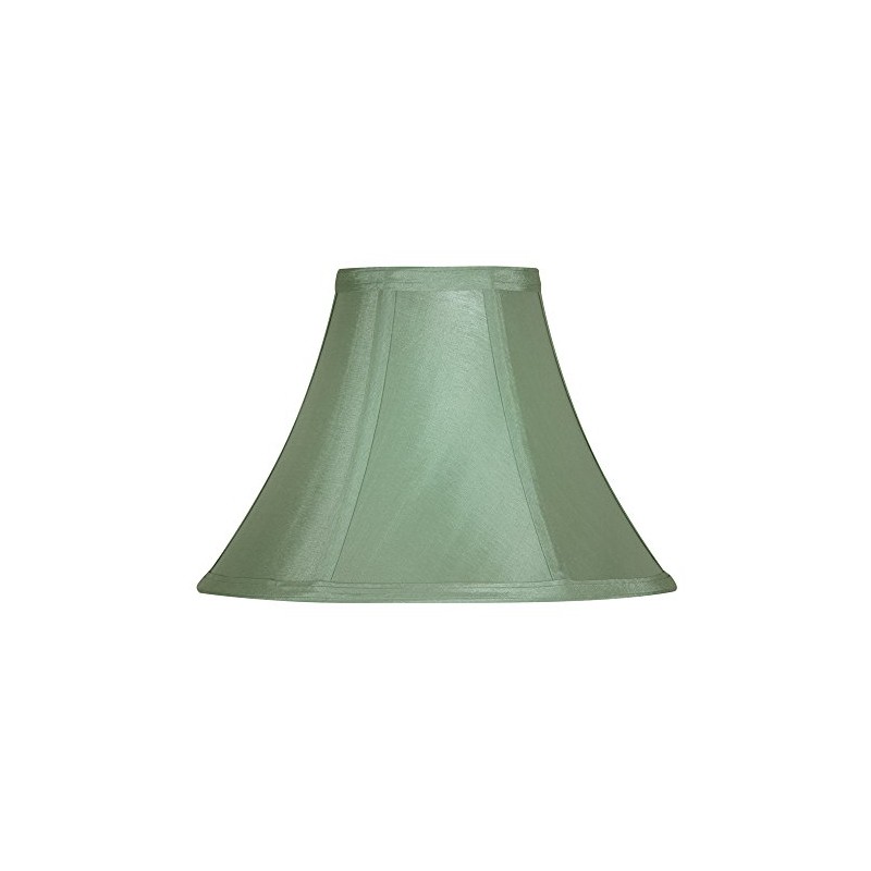 Oaks Lighting Faux Silk Empire Shade 8-inch Sage Green, Fabric