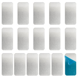 16pcs Under Cabinet Light Magnetic Strip,Adhesive Metal Plate for Magnets,Adhesive Metal Plate Stick-On for Non-Metal Surfaces(Not Magnets)