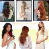 Extensiones De Cabello De Pelo Ondulado Cortinas Clip 6 Pzs