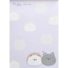 Crux Fluffy Time Hedgehog & Cat Mini Memo Pad (100902)~KAWAI