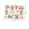 Minkissy 4sets Kids Temporary Christmas Sticker Set Decals Waterproof 100