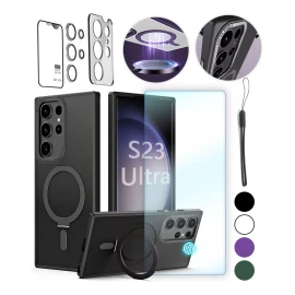 Tekolux Funda Magnético S23 Ultra + Protector Pantalla + Mica Cámara
