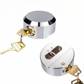2 Pack Puck Lock, Hidden Shackle Padlock Heavy Duty Trailer Lock, 2.87”/73mm Solid Steel Puck Locks with Keyed Alike, Fits for Trailers, Trucks, Vehicles, Garage, Shipping Container