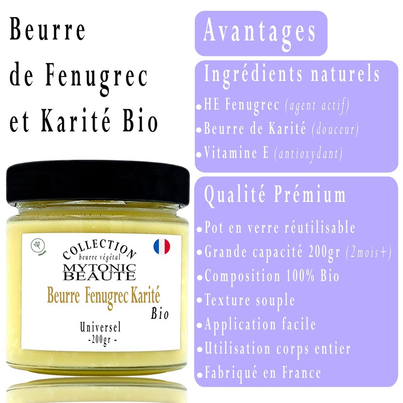 Organic Fenugreek Butter | Volume and Firmness Breast Butt Face
