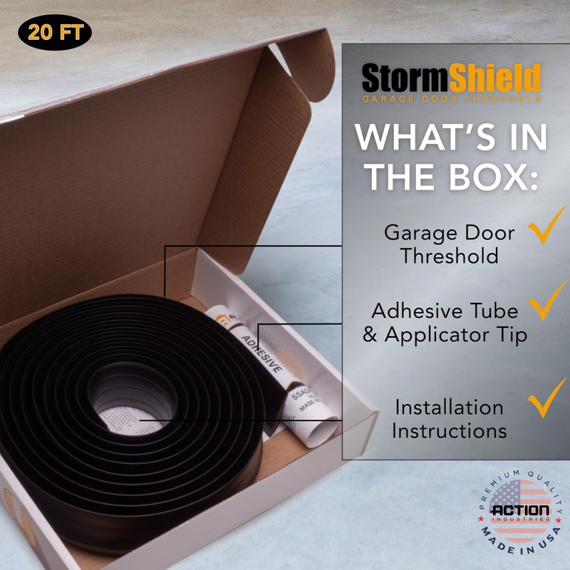 Storm Shield 20 Ft Garage Door Threshold Seal Kit, Bottom