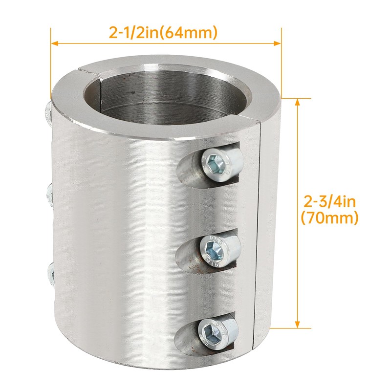 HECASA Split Collar Tube Clamp Compatible with 1-3/4 Inch OD