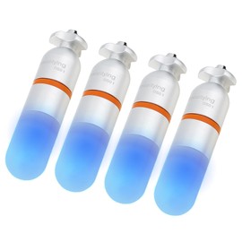 SecurityIng 4Pcs Scuba Dive Strobe Signal Light, Mini Tank Light Night Dive Marker Light, Underwater 150M LED Flashing Safety Light Beacon Diving Light with AAA Battery -Blue