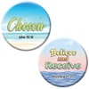 NewEights Short Inspirational Scriptures Buttons (1 Set X 10 Designs)