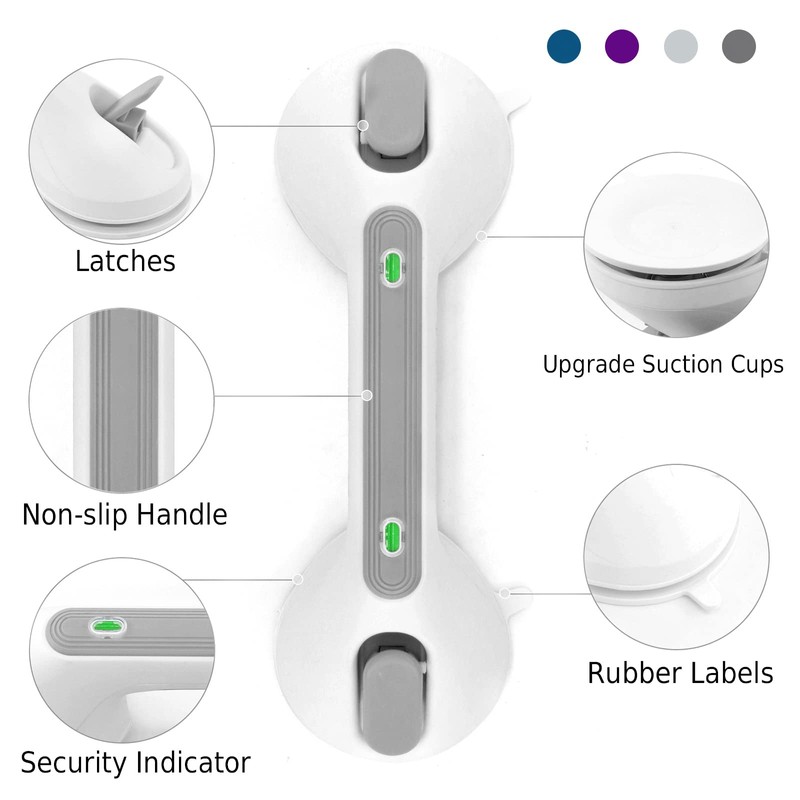 Newthinking Suction Grab Rails for Bathroom, Portable Suction Bathtub Handles