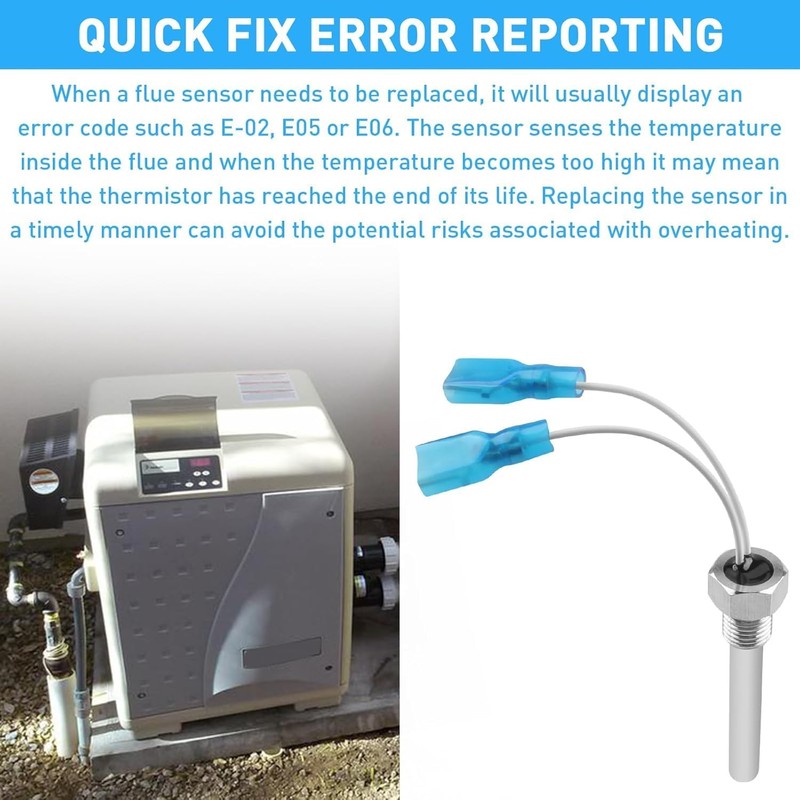 42002-0024S Stack Flue Sensor Replacement for Pentair Sta-Rite MasterTemp Max-E-Therm