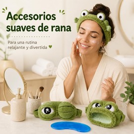 3D Frog Sleep Mask, Frog Eye Mask for Sleeping Adjustable Eyelids, Comfortable Elastic Straps for Home Office Travel (1)