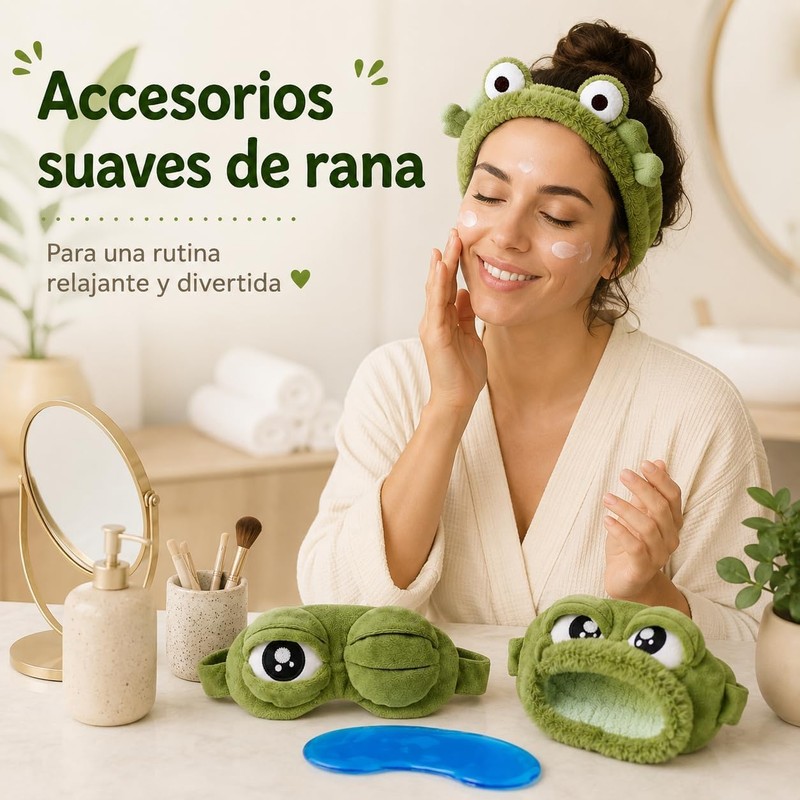 3D Frog Sleep Mask, Frog Eye Mask for Sleeping Adjustable
