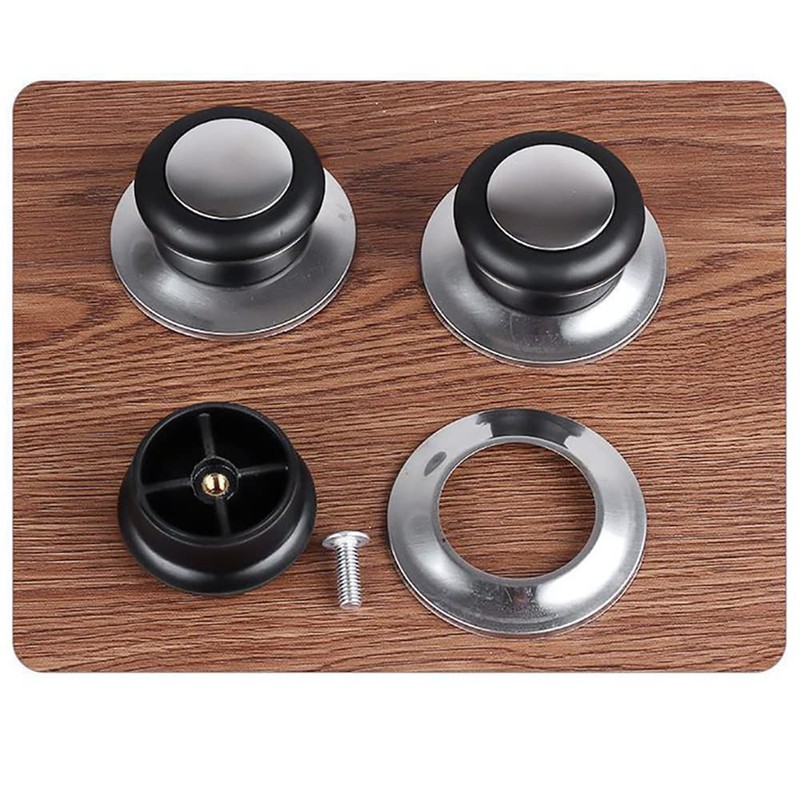 VOANZO 6Pcs Universal Pot Lids Handle Heat-Resistant Knobs Stainless Steel