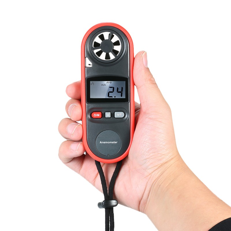 Mini Digital Anemometer Beaufort Scale IP67 Thermometer Handheld Anemometro Pocket