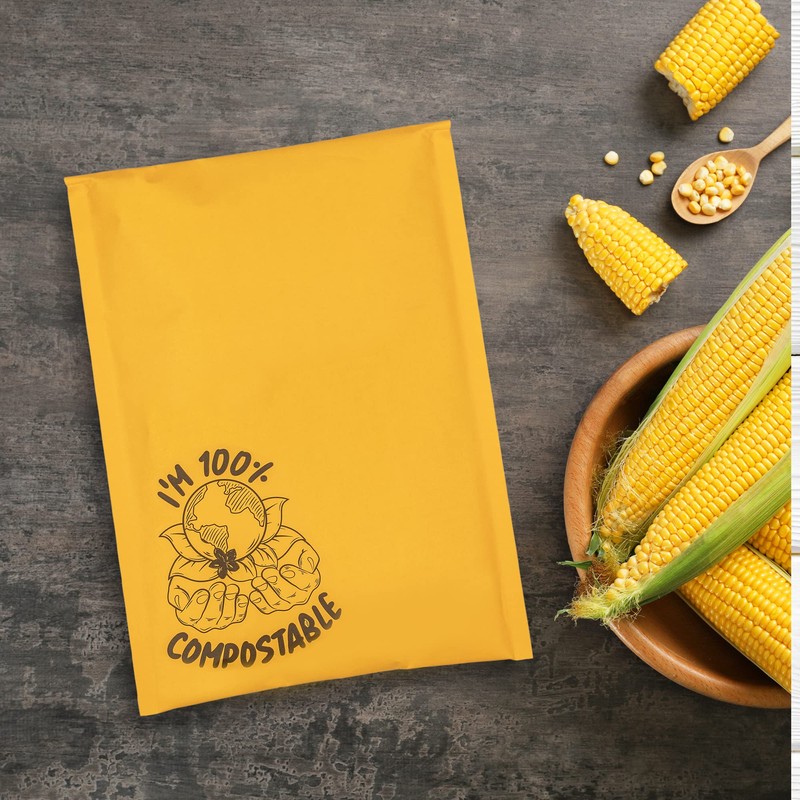 GREEN PLANET PACKING Compostable Padded Envelopes A4, A5, A6, Bubble