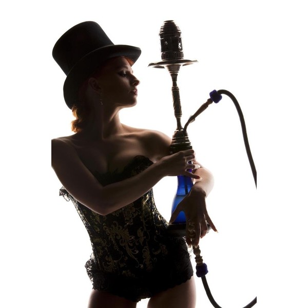 Sexy Cabaret Dancer in Corset with Hookah Photo Photograph Cool Wall Decor Art Print Poster 24x36