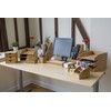 OSCO Bamboo Desk Organiser | 6 Compartments | 1 Drawer