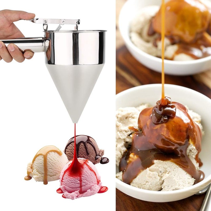 DEWIN Piston Funnel, Dough Dispenser Gravy Funnel Sauce Gun Dispenser