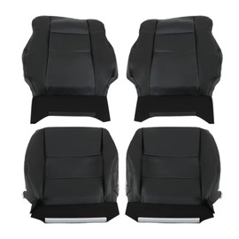 WFLNHB Perforated Artificial Leather Front Driver and Passenger Side Bottom and Top Lean Back Seat Cover Black Replacement for Acura RDX 2007-2012