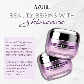 AZURE Collagen & Hyaluronic Acid Day/Night Cream Value Set -2x 50mL / 1.69 Fl OZ