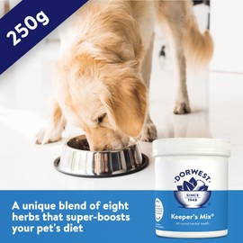 Dorwest Keeper’s Mix, 250g, Herbal Health Supplement for Dogs and Cats, Natural Herbs, Vitamins, and Minerals. 100% natural pure herbs