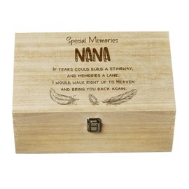 ukgiftstoreonline Nana Remembrance Large Wooden Memory Keepsake Box Gift