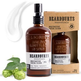 Beardburys Essentials Multiactive  Crema hidratante facial para hombres con acción regeneradora, crema antiangular, con ácido hialurónico y lúpulo....