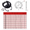 Hilitchi 150-Pcs [15-Size] Alloy Steel Internal Circlip Snap Retaining Clip