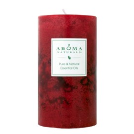 Aroma Naturals Holiday Orange, Clove and Cinnamon Essential Oil Scented Pillar Candle, Warm Spice, 2.75 inch x 5 inch