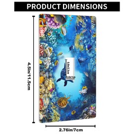 Pznen Sea Dolphin Light Switch Cover Undersea Corals Tropical Fishes Dolphins Single Toggle Wall Plate 1 Gang Switchplate Home Decor for Bedroom Bathroom 4.5"x 2.76"