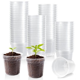 120 Pcs 2" Clear Mini Nurery Pots, Seedling Pots with Drainage Holes