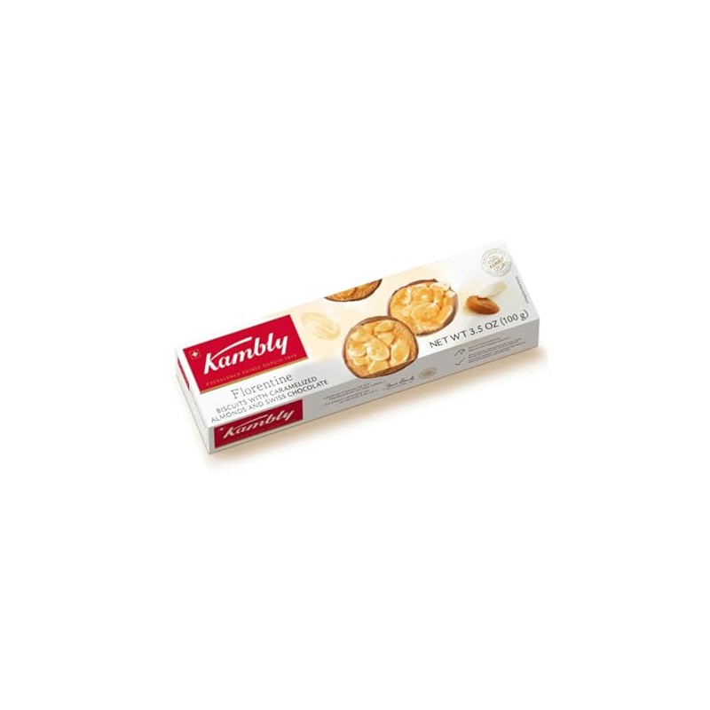 Kambly Florentine Biscuits, 3.5 oz | Biscuits with Caramelized Almonds