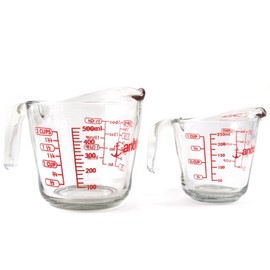 Anchor Hocking 2 Piece Glass Measuring Cup Set