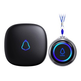 Stechro Caregiver Pager, Wireless Call Button for Seniors/Elderl