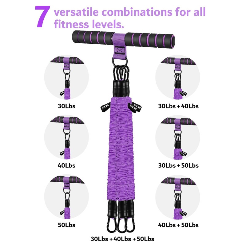 Multifunctional Portable Pedal Resistance Band with Handle for Women -