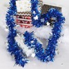 Sprinlot Christmas Garland, Blue, Pack of 4 Tinsel Garlands, Shiny