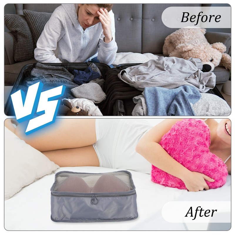 12 Pcs Packing Cubes Luggage Organizers Small Mesh Clothing Underwear