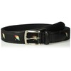 Arnold Palmer Men's Standard Embroidered Logo Web Golf Belt, Black, 36