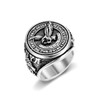 MayiaHey Flying Eagle Ring, Bald Eagle Ring for Men, Viking