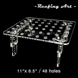 Reefing Art Skimmer Stand/Frag Rack Stand/Multi Function Stand (11" x 8.5" Black / 48 Frags)