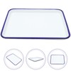 Kichvoe White Enamel Baking Cookie Sheet, Enamelware Roll Pan Ceramic