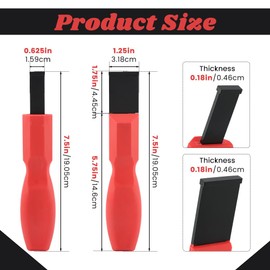 Carbide Scraper, 1-1/4 Inch and 5/8 Inch Carbide Gasket Scraper Tool Set for Metal and Automotive(COLOR:Red)