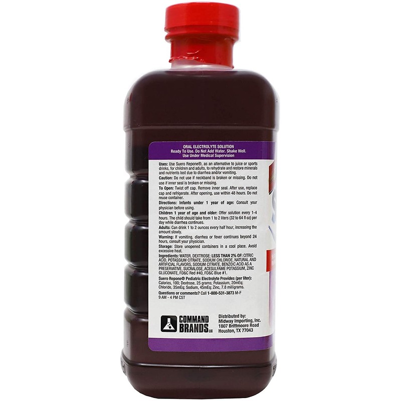 REPONE SUERO Electrolyte Solution with Zinc, Rehydrates, Restores Minerals and